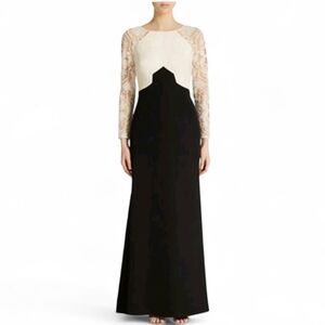 Tadashi Shoji Black And White Gown